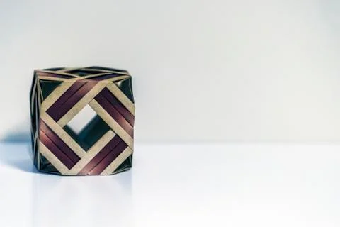 Origami paper cube Stock Photos