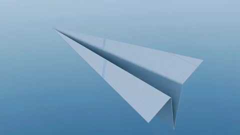 Origami paper plane soaring high above the clouds for startup business launch Stock Footage 338272925
