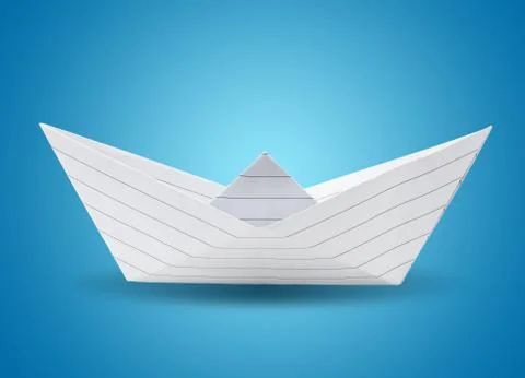 Origami paper ship Stock Photos