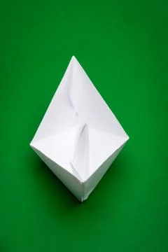 Origami paper ship Stock Photos