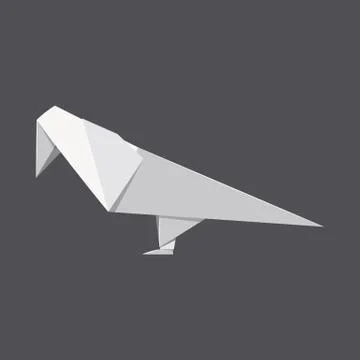 Origami parrot concept background, realistic style イラスト素材