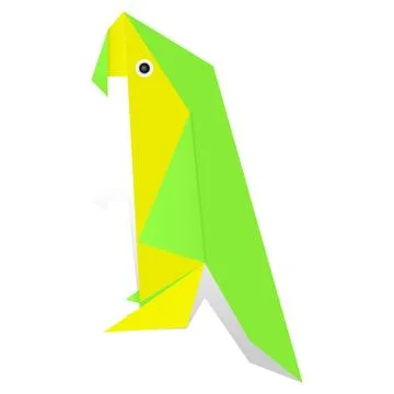 Origami parrot Stock Illustration