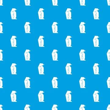 Origami penguin pattern vector seamless blue Illustrazione stock