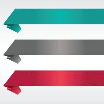 Origami ribbon banners vector 스톡 일러스트