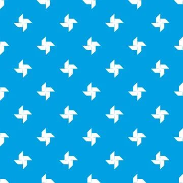 Origami shuriken pattern vector seamless blue Illustrazione stock