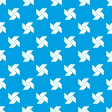 Origami shuriken pattern vector seamless blue Illustrazione stock