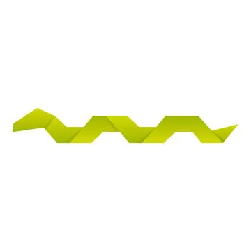 Origami snake icon cartoon vector. Animal paper 스톡 일러스트