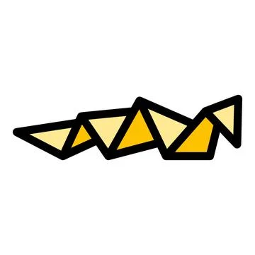 Origami snake icon vector flat Stock Illustration