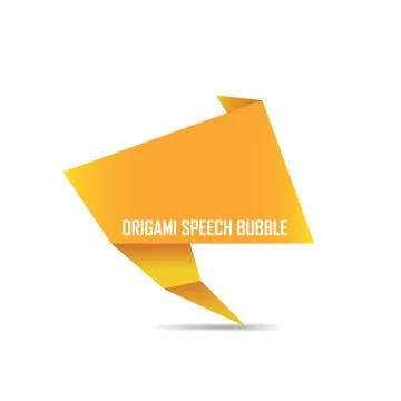 Origami speech bubble. Vector illustration. Stock Illustration