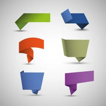 Origami Speech Bubbles Stock Illustration