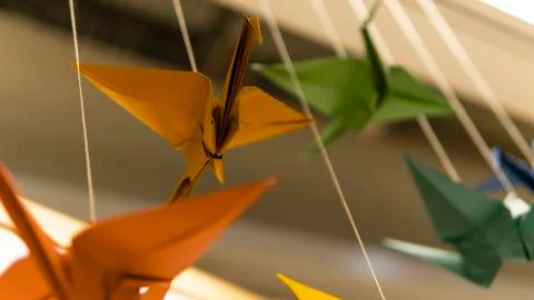 Origami stork Stock Photos