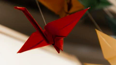 Origami stork Stock Photos