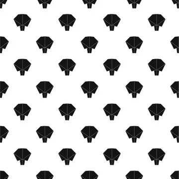 Origami tree pattern vector seamless Illustrazione stock