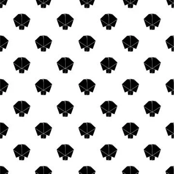 Origami tree pattern vector seamless Stock Illustration