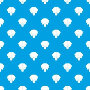 Origami tree pattern vector seamless blue Illustrazione stock