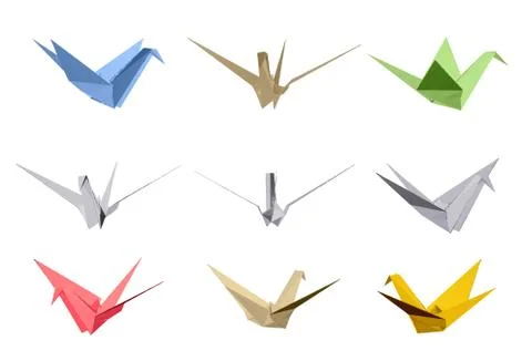 Origami triangle style elements. Vector Stock Illustration