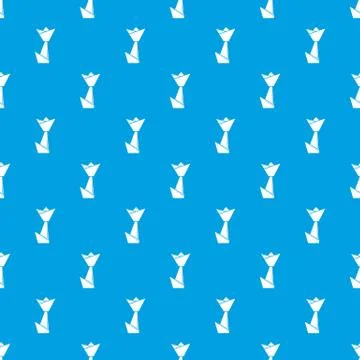 Origami tulip pattern vector seamless blue Illustrazione stock