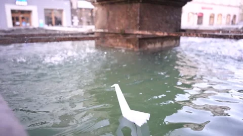 Origami in water. Stock Footage 228845148