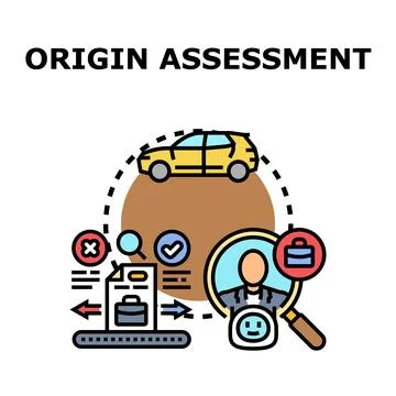 Origin assessment business process for car valuation イラスト素材