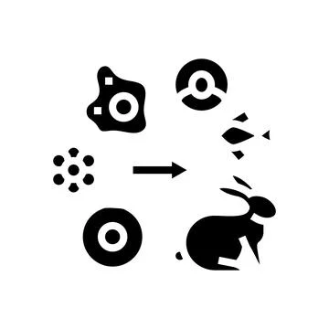 Origin of life unsolved mystery glyph icon vector illustration Stock Illustration