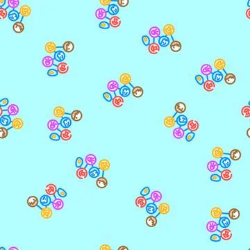 Origin of life unsolved mystery vector seamless pattern Stock Illustration