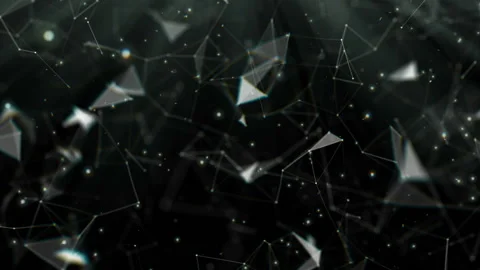 The origin of life in vitro. Depth of field.3d rendered abstract plexus shapes Stock Footage 96533896