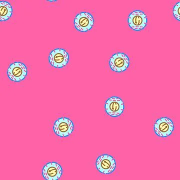 The origin of magnetic fields mystery vector seamless pattern Stock Illustration