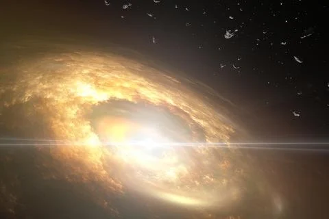 The origin of the solar system, protoplanetary disk イラスト素材