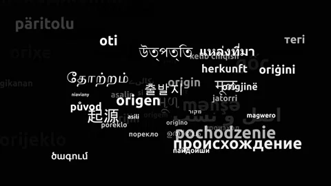 Origin Translated in 56 Worldwide Languages Endless Looping 3d Zooming Wordcl Video stock 145201836