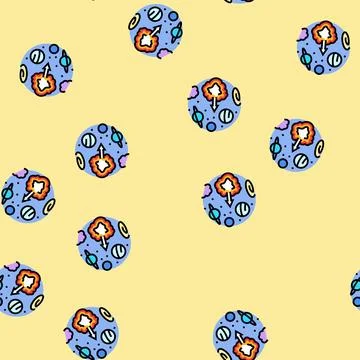 Origin of the universe unsolved mystery vector seamless pattern Stock Illustration