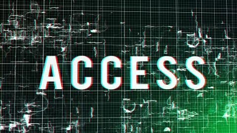 An original 3d illustration of a digital access command put in a fluid cybers Stock Illustration