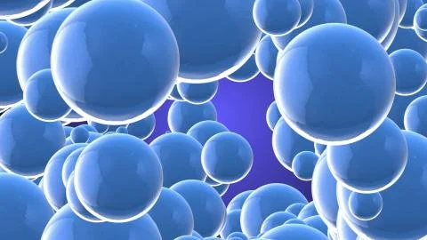 An original 3d rendering of light blue stars and balls with numerous sparklin Stock Illustration