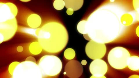 An original 3d rendering of multishaped and celebratory yellow balls in the b Illustrazione stock