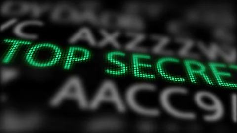 An original 3d rendering of a secret code on a notebook screen of a green col Stock-Illustration