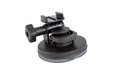 Original accessory suction mount tripod for action camera. isolated on white Stock Photos