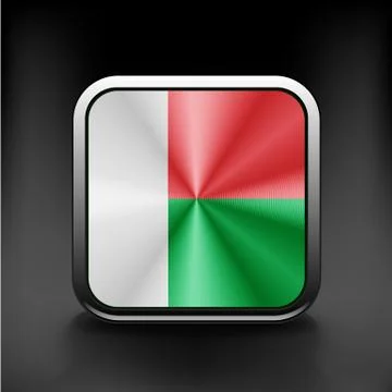 Original and simple Madagascar flag isolated Illustrazione stock