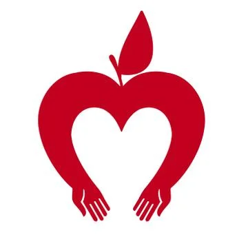 Original Apple image. Hands-Apple, illustration icon, emblem or logo Stock Illustration