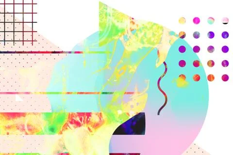 Original background with simple geometric shapes Stock Illustration