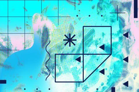 Original background with simple geometric shapes Stock Illustration