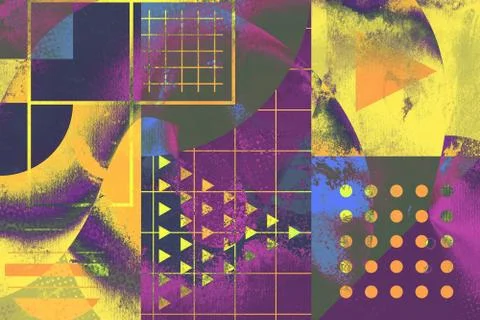 Original background with simple geometric shapes Illustrazione stock