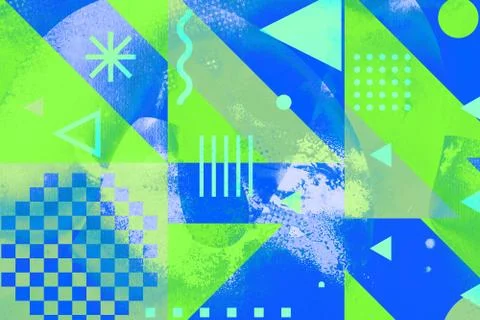 Original background with simple geometric shapes Stock Illustration