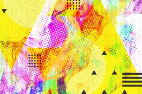 Original background with simple geometric shapes Illustrazione stock