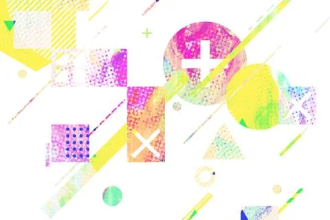 Original background with simple geometric shapes Stock Illustration