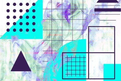 Original background with simple geometric shapes Stock Illustration