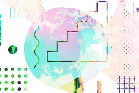 Original background with simple geometric shapes Stock-Illustration