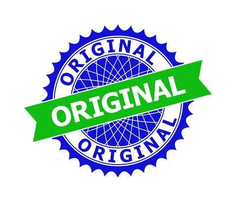 ORIGINAL Bicolor Clean Rosette Template for Seals Stock-Illustration