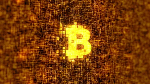 Original Bitcoin Logo Gold Video stock 65051283