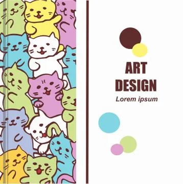 Original book cover with cats Stock Illustration