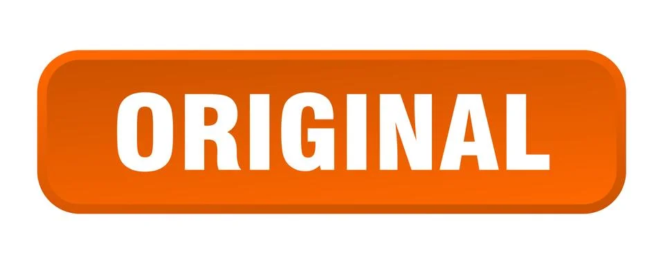 Original button. original square 3d push button Illustrazione stock