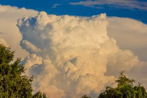 An original  cauliflower-shaped cloud formation 스톡 사진